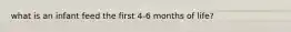 what is an infant feed the first 4-6 months of life?