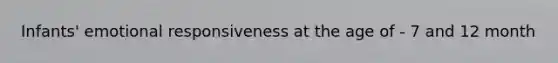 Infants' emotional responsiveness at the age of - 7 and 12 month