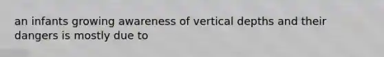 an infants growing awareness of vertical depths and their dangers is mostly due to