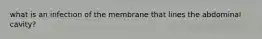 what is an infection of the membrane that lines the abdominal cavity?