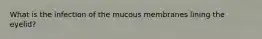 What is the infection of the mucous membranes lining the eyelid?