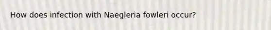 How does infection with Naegleria fowleri occur?