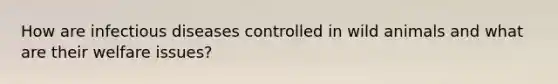 How are infectious diseases controlled in wild animals and what are their welfare issues?