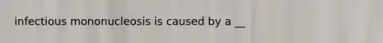 infectious mononucleosis is caused by a __