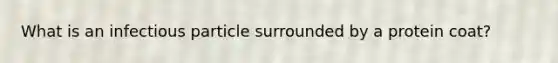 What is an infectious particle surrounded by a protein coat?