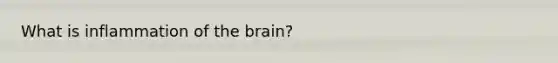 What is inflammation of the brain?