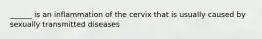 ______ is an inflammation of the cervix that is usually caused by sexually transmitted diseases