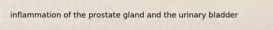 inflammation of the prostate gland and the urinary bladder