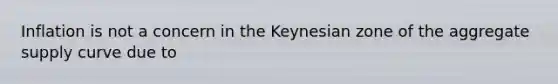 Inflation is not a concern in the Keynesian zone of the aggregate supply curve due to