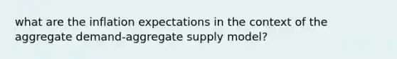 what are the inflation expectations in the context of the aggregate demand-aggregate supply model?