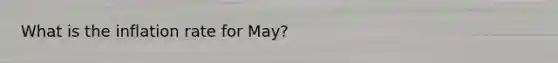 What is the inflation rate for May?