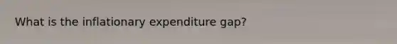 What is the inflationary expenditure gap?