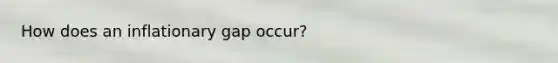 How does an inflationary gap occur?