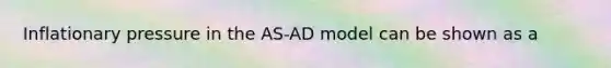 Inflationary pressure in the AS-AD model can be shown as a