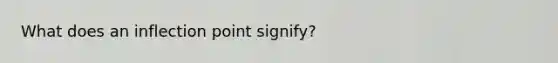 What does an inflection point signify?