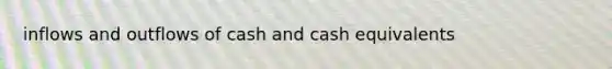 inflows and outflows of cash and cash equivalents