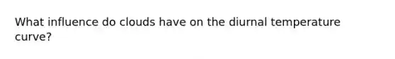 What influence do clouds have on the diurnal temperature curve?