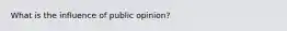 What is the influence of public opinion?