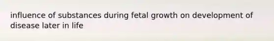 influence of substances during fetal growth on development of disease later in life