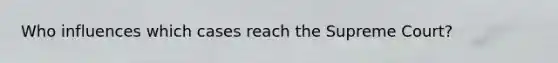Who influences which cases reach the Supreme Court?