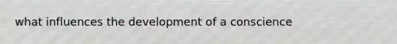 what influences the development of a conscience