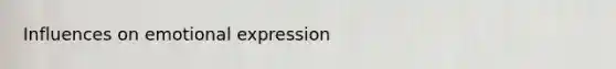 Influences on emotional expression