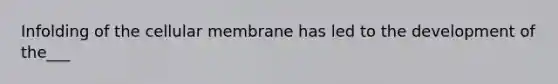 Infolding of the cellular membrane has led to the development of the___