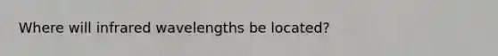 Where will infrared wavelengths be located?