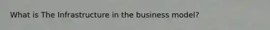 What is The Infrastructure in the business model?