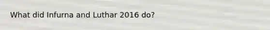 What did Infurna and Luthar 2016 do?