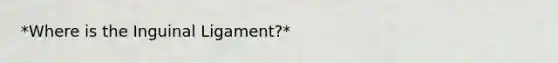 *Where is the Inguinal Ligament?*