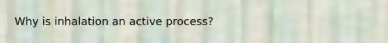 Why is inhalation an active process?