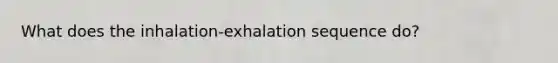 What does the inhalation-exhalation sequence do?