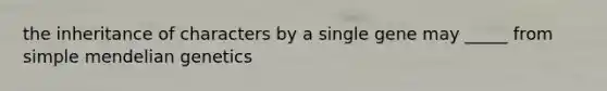 the inheritance of characters by a single gene may _____ from simple mendelian genetics