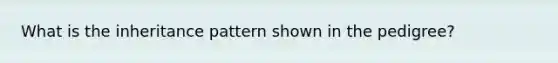 What is the inheritance pattern shown in the pedigree?