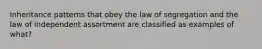 Inheritance patterns that obey the law of segregation and the law of independent assortment are classified as examples of what?