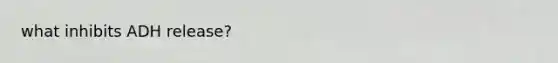 what inhibits ADH release?