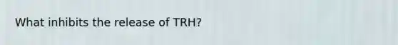 What inhibits the release of TRH?