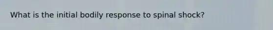 What is the initial bodily response to spinal shock?