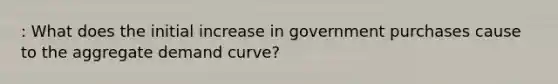 : What does the initial increase in government purchases cause to the aggregate demand curve?