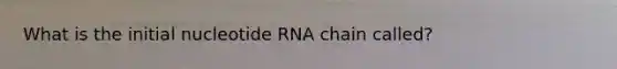 What is the initial nucleotide RNA chain called?