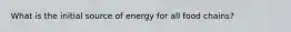 What is the initial source of energy for all food chains?