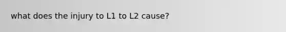 what does the injury to L1 to L2 cause?