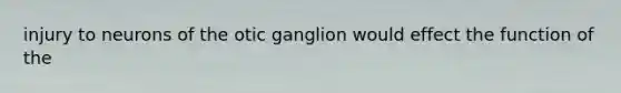 injury to neurons of the otic ganglion would effect the function of the