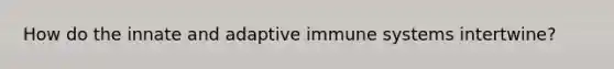 How do the innate and adaptive immune systems intertwine?