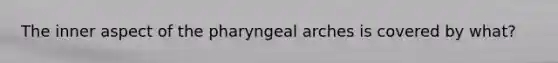 The inner aspect of the pharyngeal arches is covered by what?