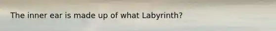 The inner ear is made up of what Labyrinth?