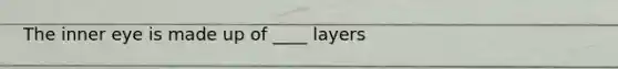 The inner eye is made up of ____ layers