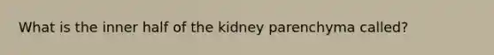 What is the inner half of the kidney parenchyma called?