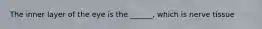 The inner layer of the eye is the ______, which is nerve tissue